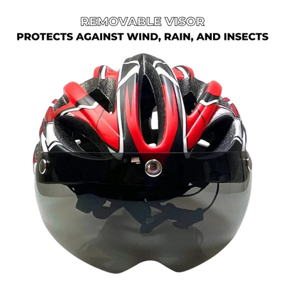 Bike Helmet with Detachable Visor & LED – CycloGuard™-ridecyclonix.com