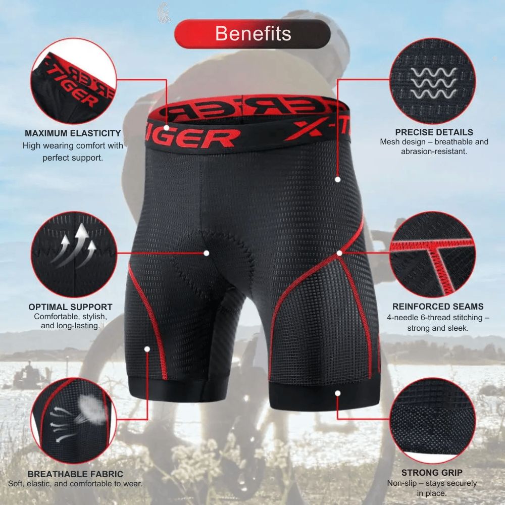 Cycling Underwear with 5D Gel Padding – VeloShield™-ridecyclonix.com