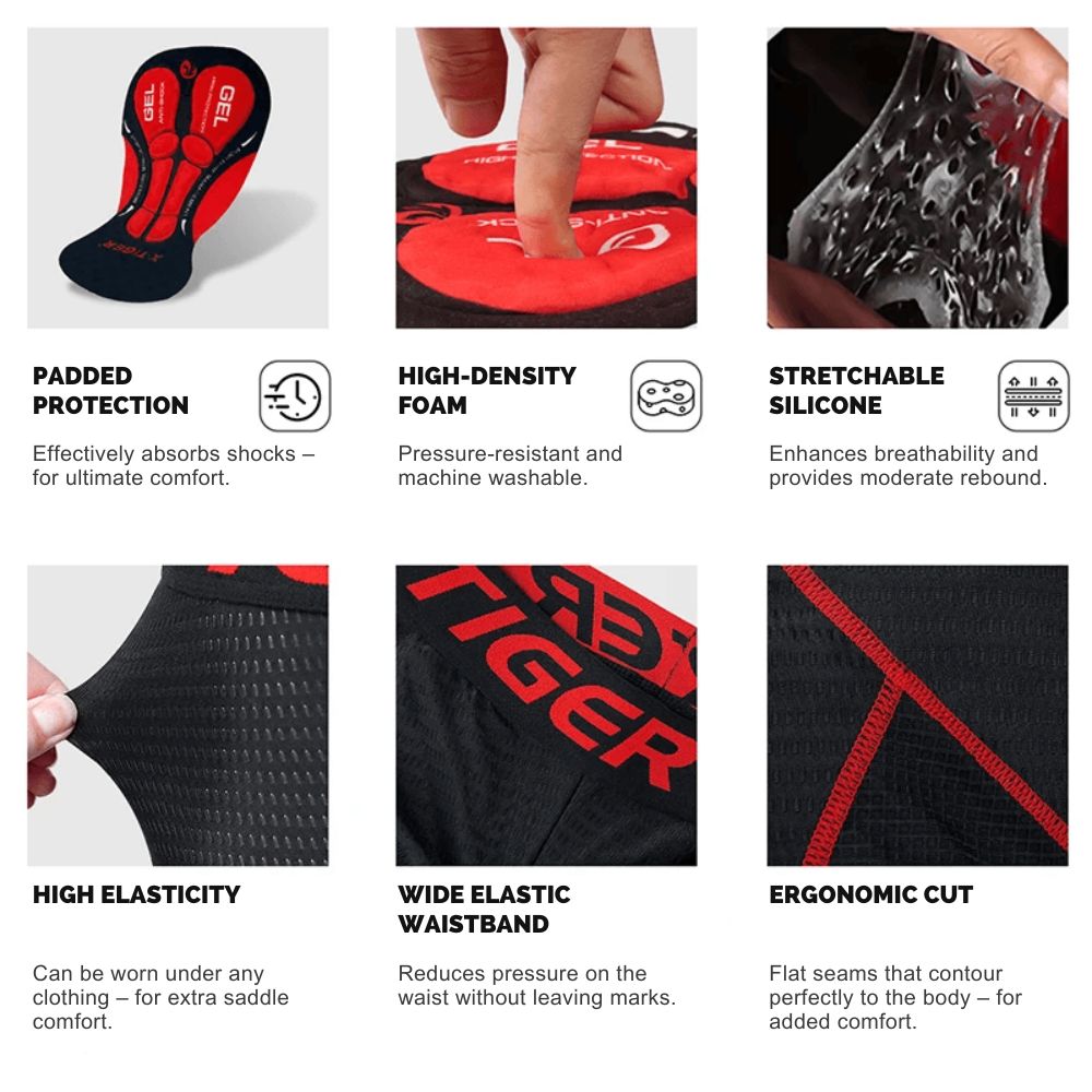 Cycling Underwear with 5D Gel Padding – VeloShield™-ridecyclonix.com